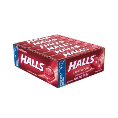 Halls Cuadretas Cereza